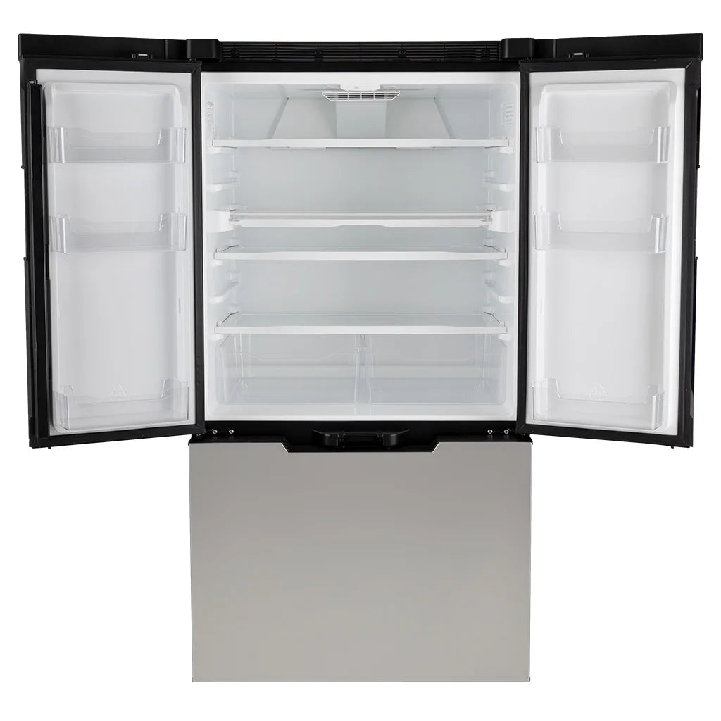 Norcold LED Temperature Controls Stainless Steel Black Frame Refrigerator