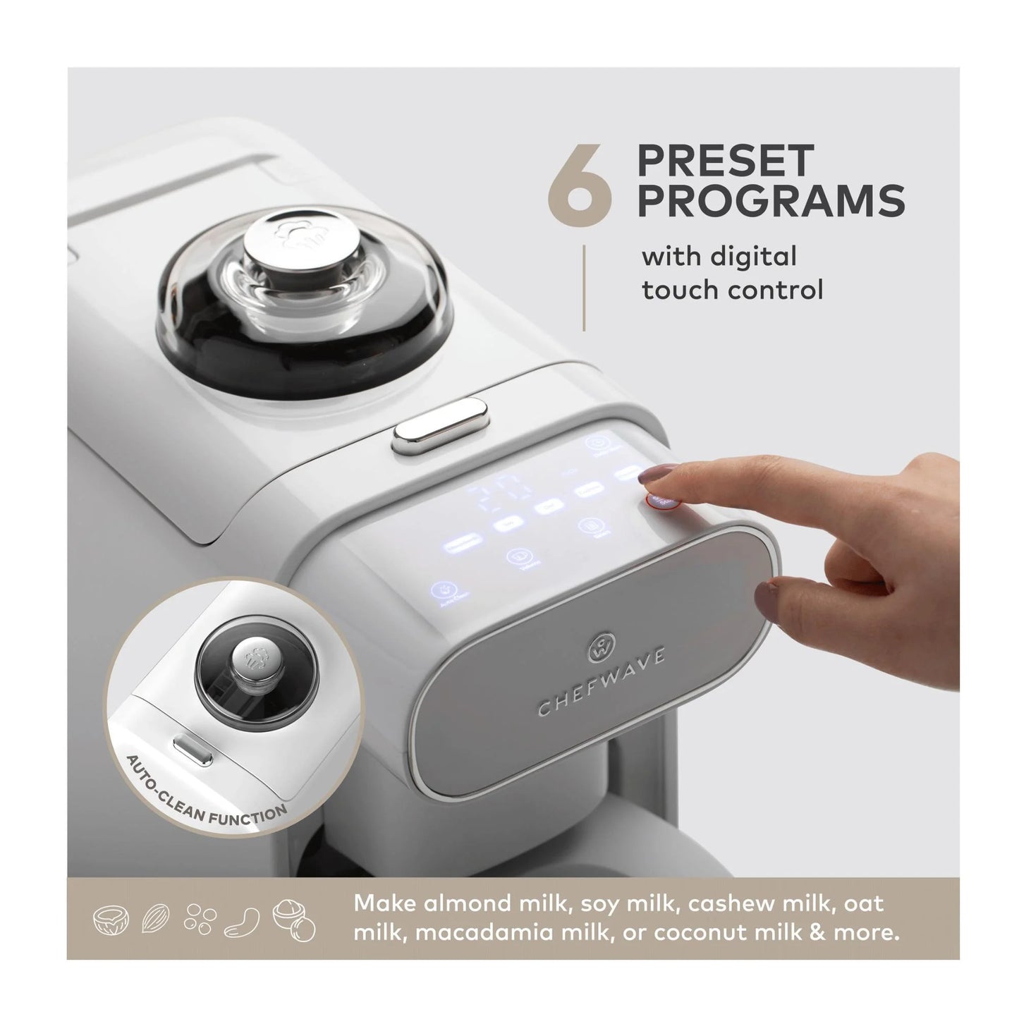 ChefWave Milkmade Non-Dairy Milk Maker with Handheld Milk Frother