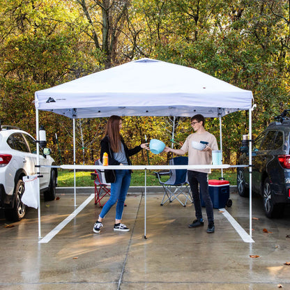 Ozark Trail 10x10 Instant Pop Up Canopy Tent with Simple Push Setup �?Straight Leg Pop-Up Tent for Tailgating, Camping & Events, White