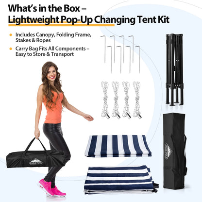 EAGLE PEAK Flex Ultra Compact 4 ft x 4 ft Pop-up Changing Room Canopy, Portable Privacy Cabana