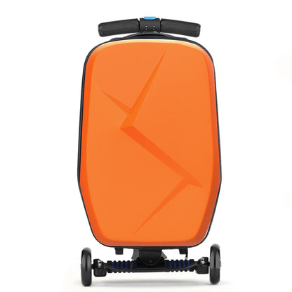 Advwin Scooter Luggage for Kids & Adults, Hardside Ride on Suitcase for Kids Ages 4-15 Multifunctional Lightweight Foldable Carry on Luggage with Wheels Ride on for Children Teenagers, Pink