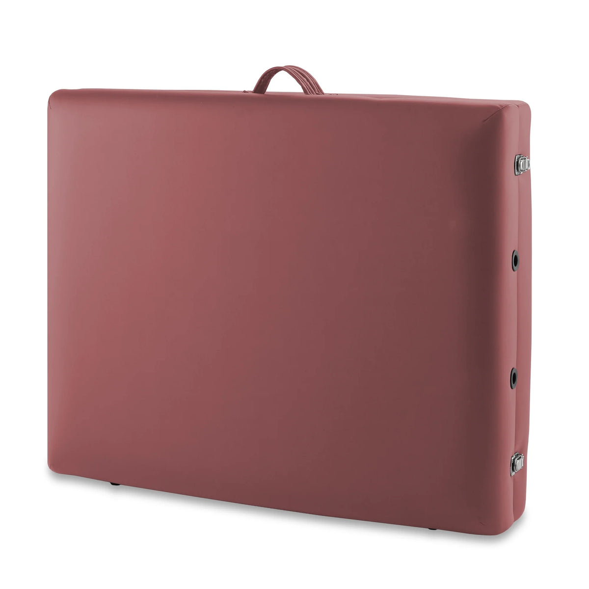 Saloniture Professional Portable Lightweight Bi-Fold Memory Foam Massage Table with Reiki Panels  - Includes Headrest, Face Cradle, Armrests and Carrying Case - Burgundy