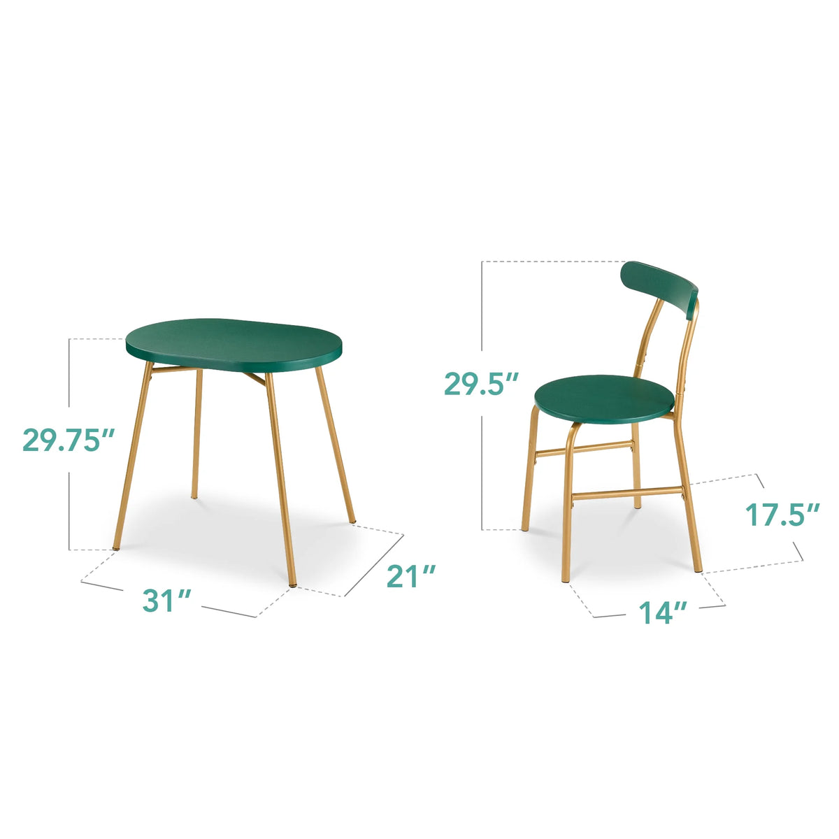 Best Choice Products 3-Piece Modern Oval Dining Table Set, Small Kitchen Dinette w/ 2 Chairs - Black/Black