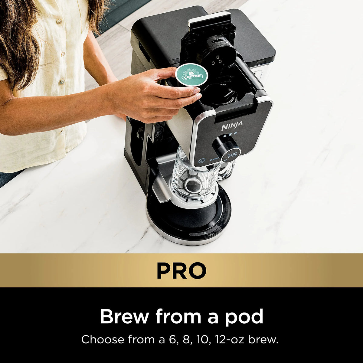 Ninja Drip Coffee Maker With K Cup Combo, DualBrew Pro Specialty Coffee System, Coffee Machine Compatible with K-Cup Pods, 12 Cup Single Serve Coffee Makers with Paper Filter, CFP301 Frother? F