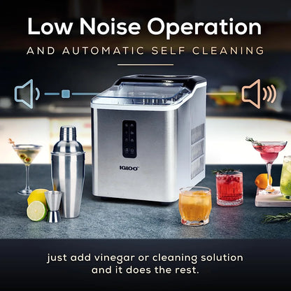 Igloo Automatic Ice Machine Self Cleaning Countertop Ice Maker for Water Bottle & Drinks, Aqua