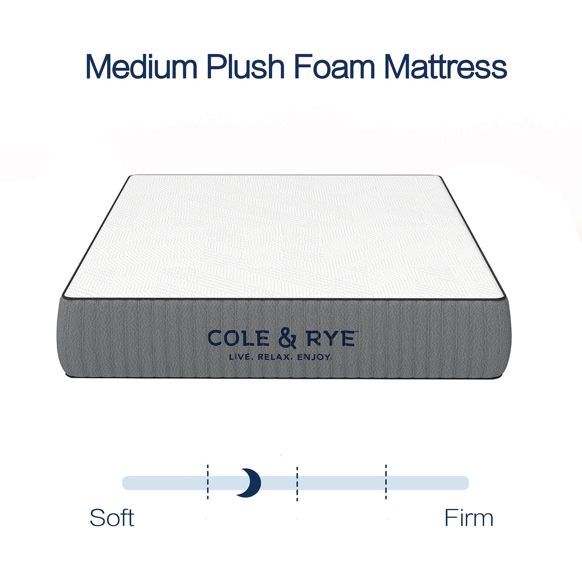 Cole & Rye ArticSky 12" Premium Hyper Cooling Gel Memory Foam Hybrid Mattress with Bonus Pillows, Queen