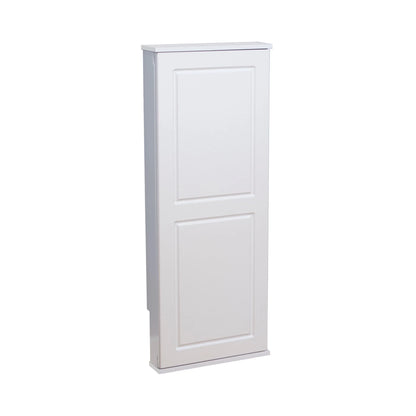 Household Essentials Iron a??n Fold Wall Ironing Board Cabinet, Built-In Ironing Board, Sturdy MDF, Melamine Cabinet, 7 Height Settings, Mounts Securely to Wall, Includes Pad with Cover, White