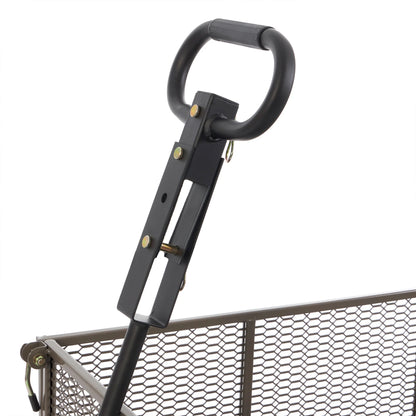 Gorilla Carts Towable Steel Dump Cart w/ Removable Side Panels, 1200 lb Capacity, Gray