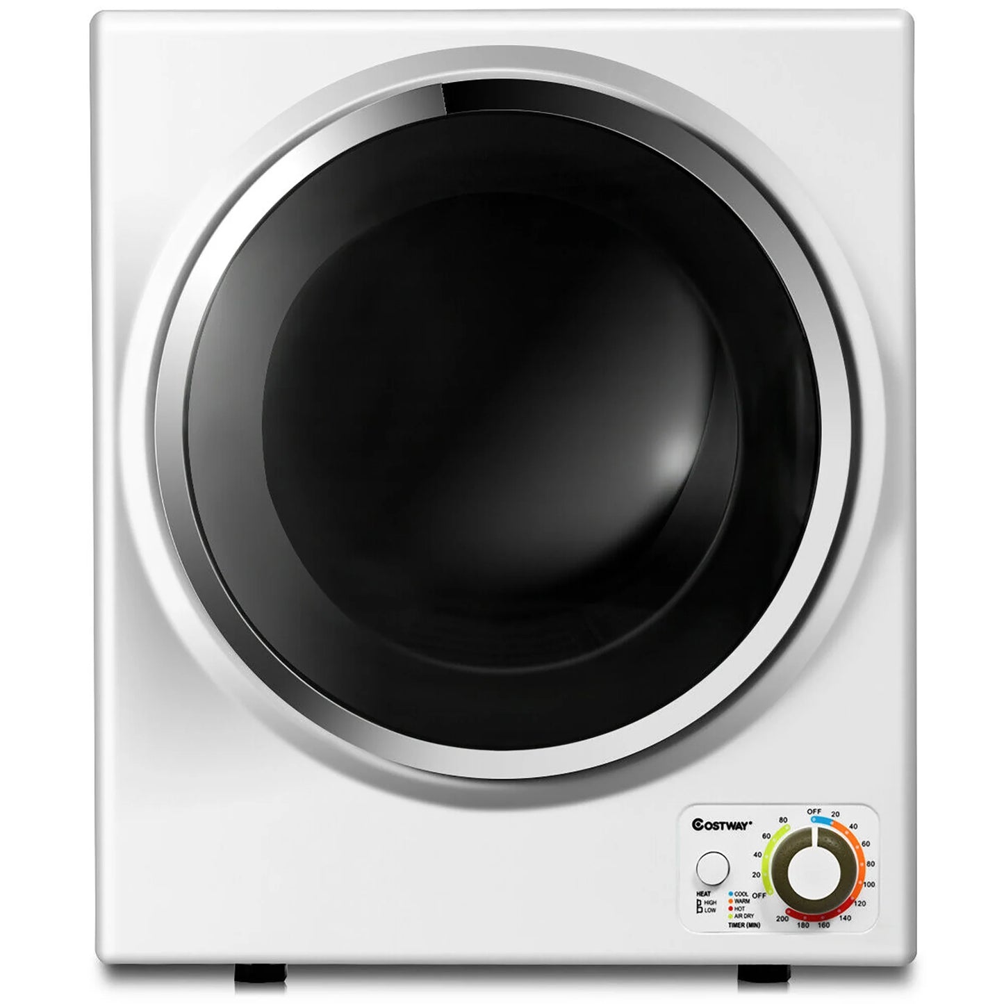 Costway Electric Tumble Compact Cloth Dryer Stainless Steel Wall Mounted 1.5 cu .ft.