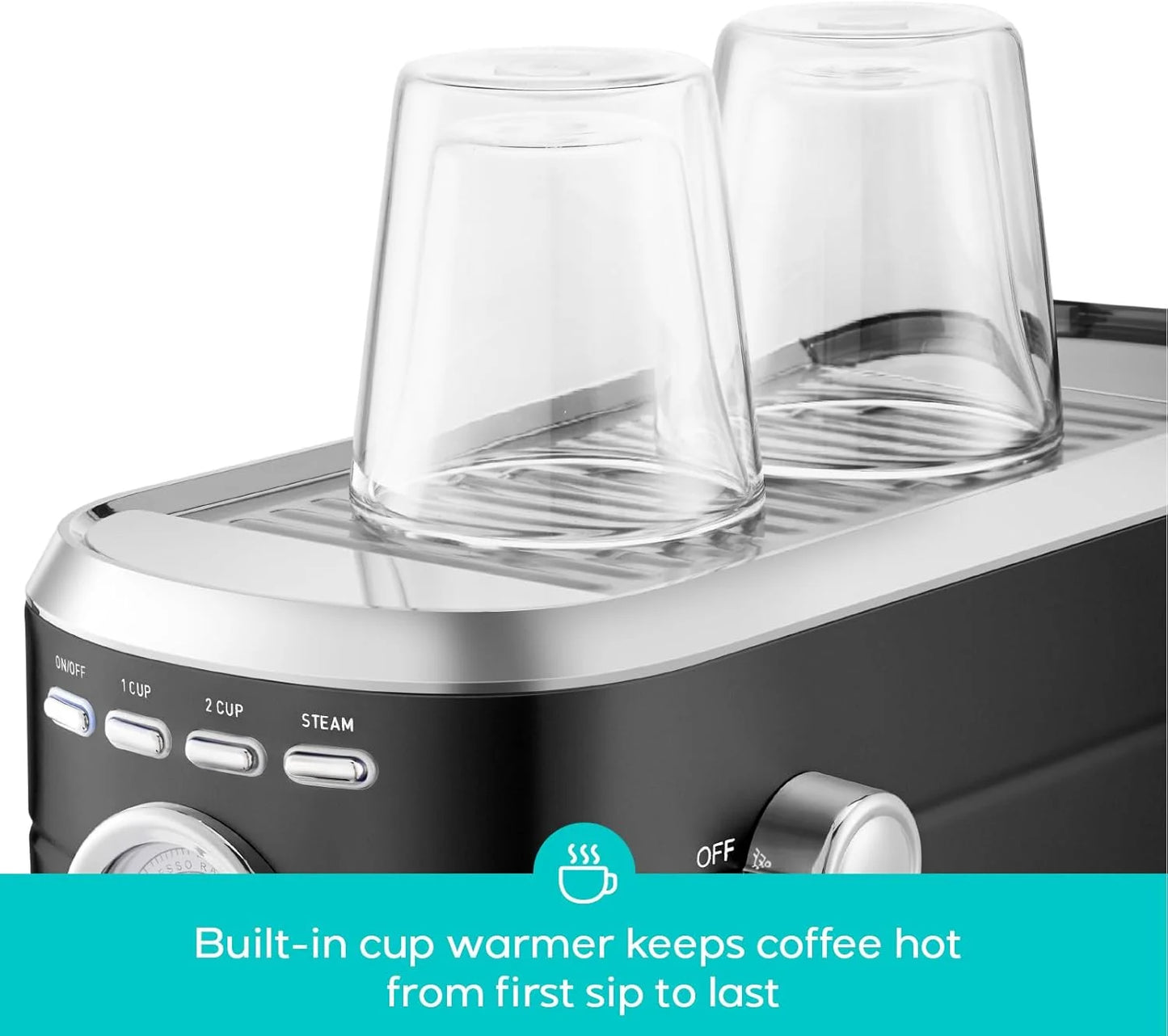 CASABREWS CM5418 20-Bar Espresso Machine and Coffee Maker, Silver
