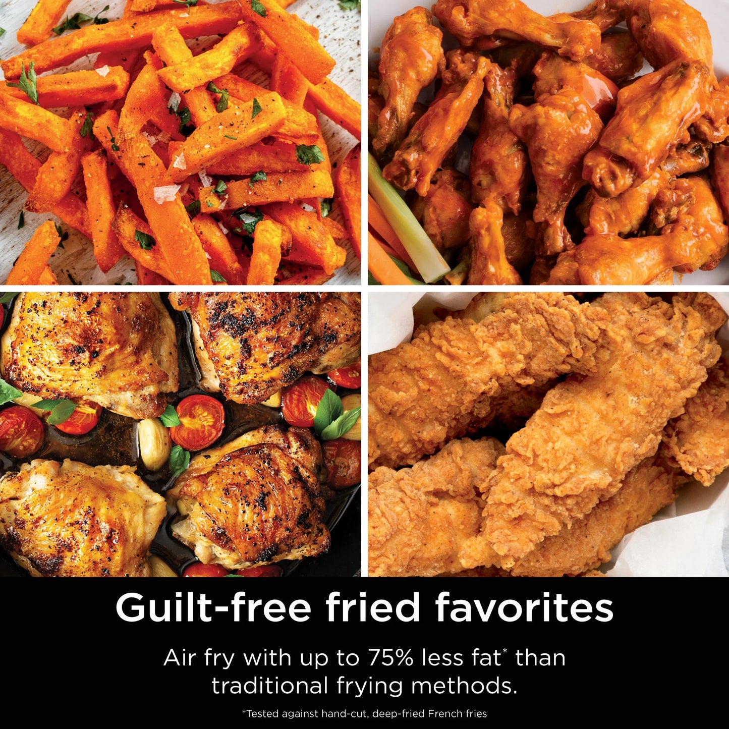Ninja DoubleStack XL 2-Basket Air Fryer, DoubleStack Technology Cooks 4 Foods at Once, Space Saving Design, 10 QT, 4-in-1, Smart Finish & Match Cook, SL400