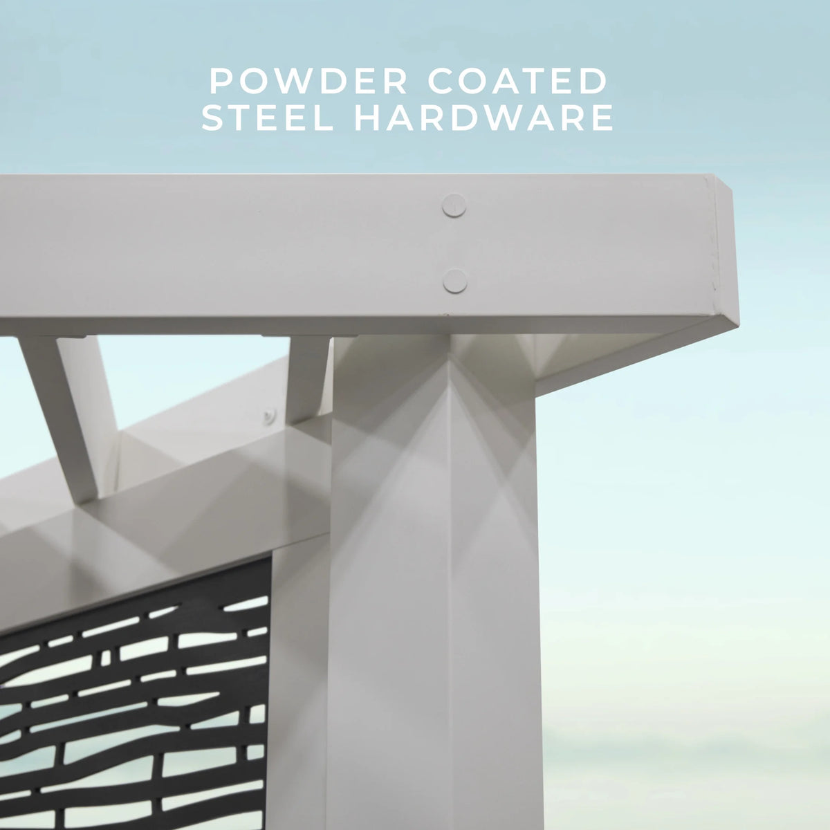 Backyard Discovery Ridgedale 12x8' Galvanized Steel Cabana Corner Pergola, Canopy, Seating