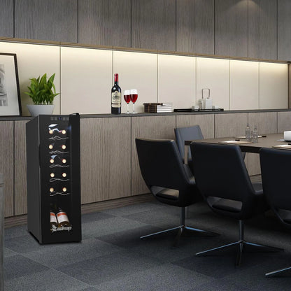 Ktaxon 18 Bottle Compressor Wine Cooler Freestanding Wine Fridge, Fast Cooling, Low Noise