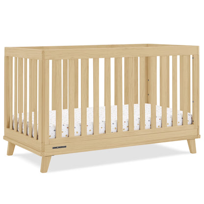 Delta Children Frankie 4-in-1 Convertible Crib - Greenguard Gold Certified, Black with Natural