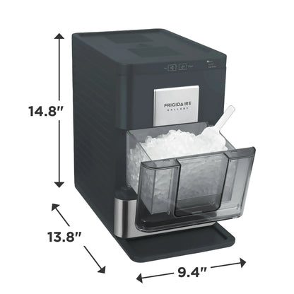 Frigidaire Gallery 33 lbs. Touchscreen Nugget Ice Maker - Stainless Steel Accent, EFIC220, Black