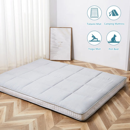 Slsy Futon Mattress 4" Soft and Supportive Twin Mattress Pad with Storage Bag