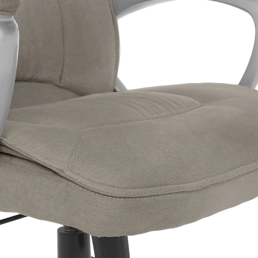 Serta Hannah Office Chair in Fawn Tan Linen Metallic Finish