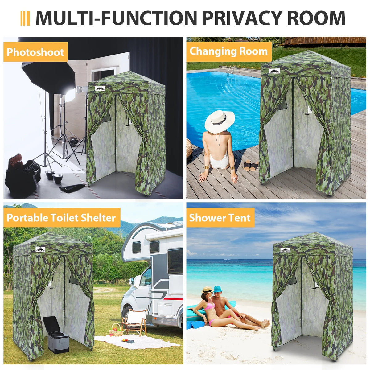 EAGLE PEAK Flex Ultra Compact 4 ft x 4 ft Pop-up Changing Room Canopy, Portable Privacy Cabana