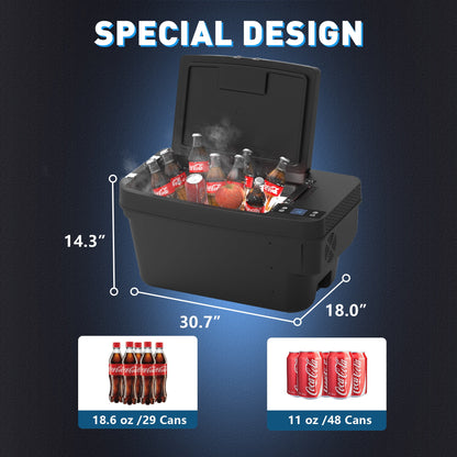 Chery Industrial Portable Car Refrigerator for Tesla Model Y, 35qt(33L) Car Freezer