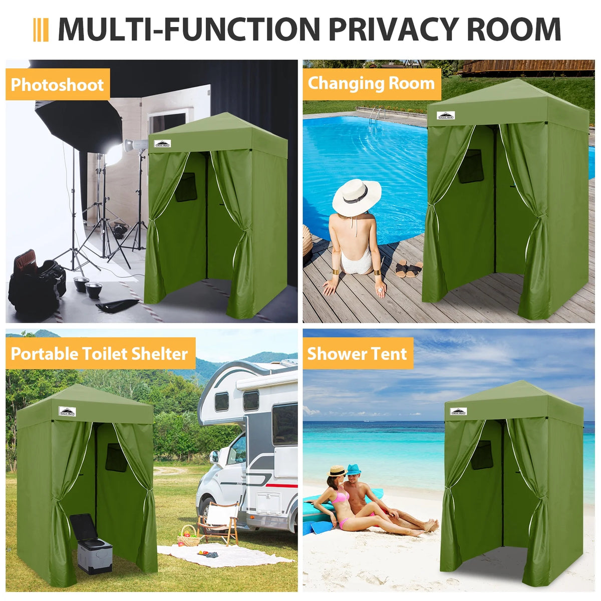 EAGLE PEAK Flex Ultra Compact 4 ft x 4 ft Pop-up Changing Room Canopy, Portable Privacy Cabana