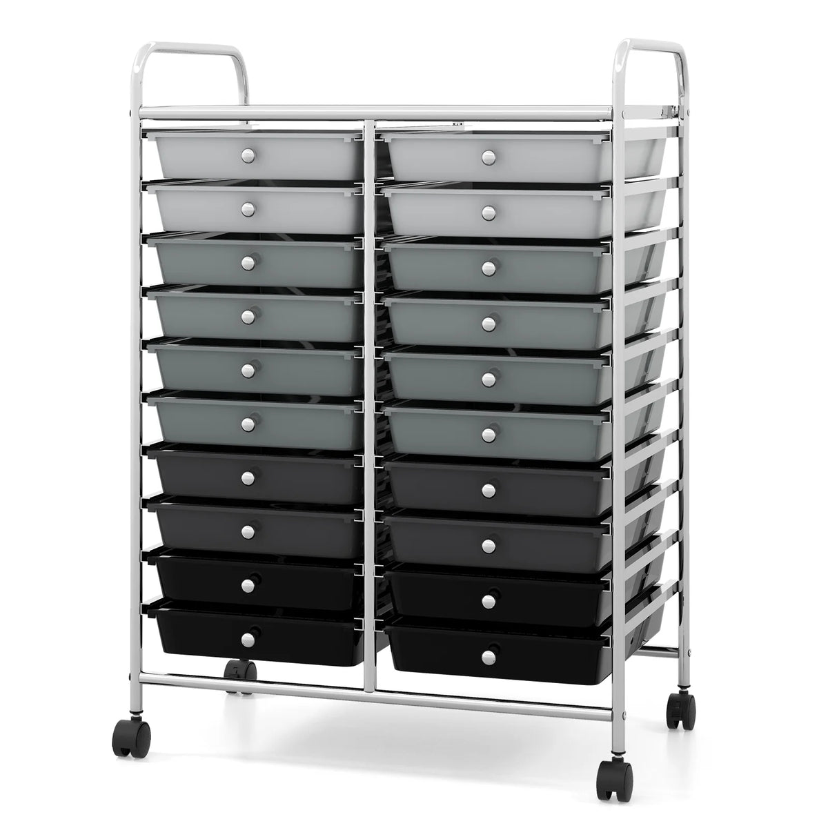 Gymax Office Rolling Cart 20 Storage Drawers Scrapbook Paper Studio Organizer Mutlicolor