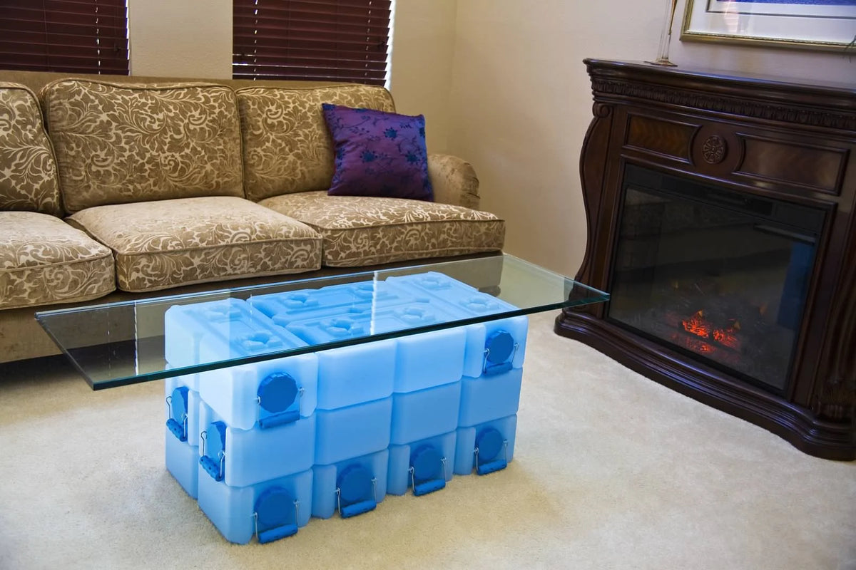 WaterBrick Stackable 3.5 Gallon Blue Water & Food Storage Container - 10 Pack