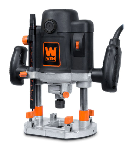 WEN Products 15-Amp Variable Speed Plunge Woodworking Router with Case, RT6033