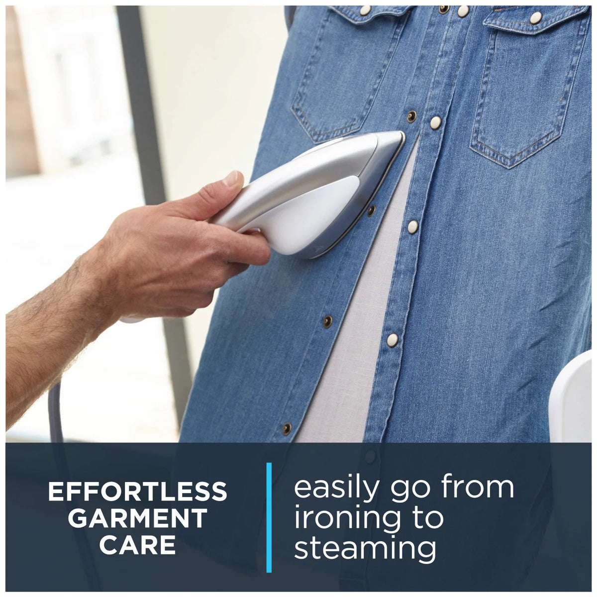 Rowenta IXEO Full Size Steamer for Clothes with Ironing Board, Garment Steamer, 65 Inch, 1500 Watts, Portable, QR1410