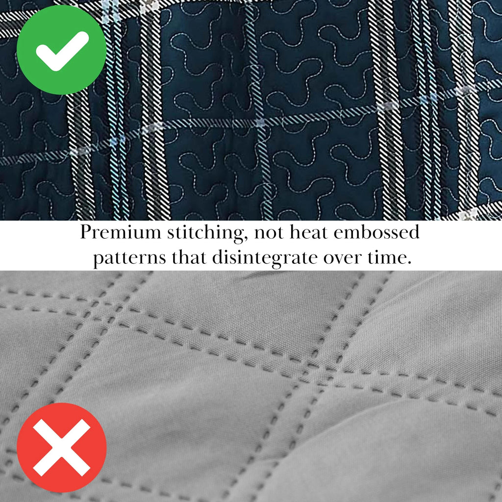 Southshore Fine LinensOversized 5-Piece Twin / Twin XL Quilt Bedding Set with two matching shams and three decorative throw pillows, oversized Paisley farmhouse bedspread Pure Melody Aqua