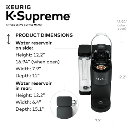 Keurig K-Supreme Black Single-Serve K-Cup Pod Coffee Maker