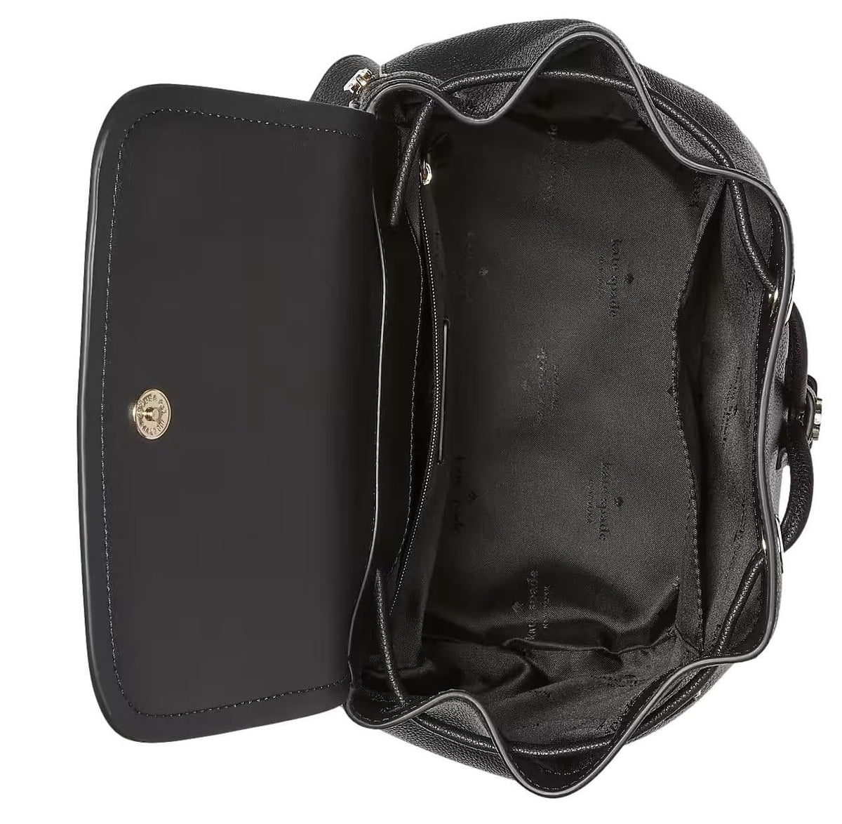 Kate Spade New York Women's Rosie Pebbled Leather Medium Flap Backpack, Black