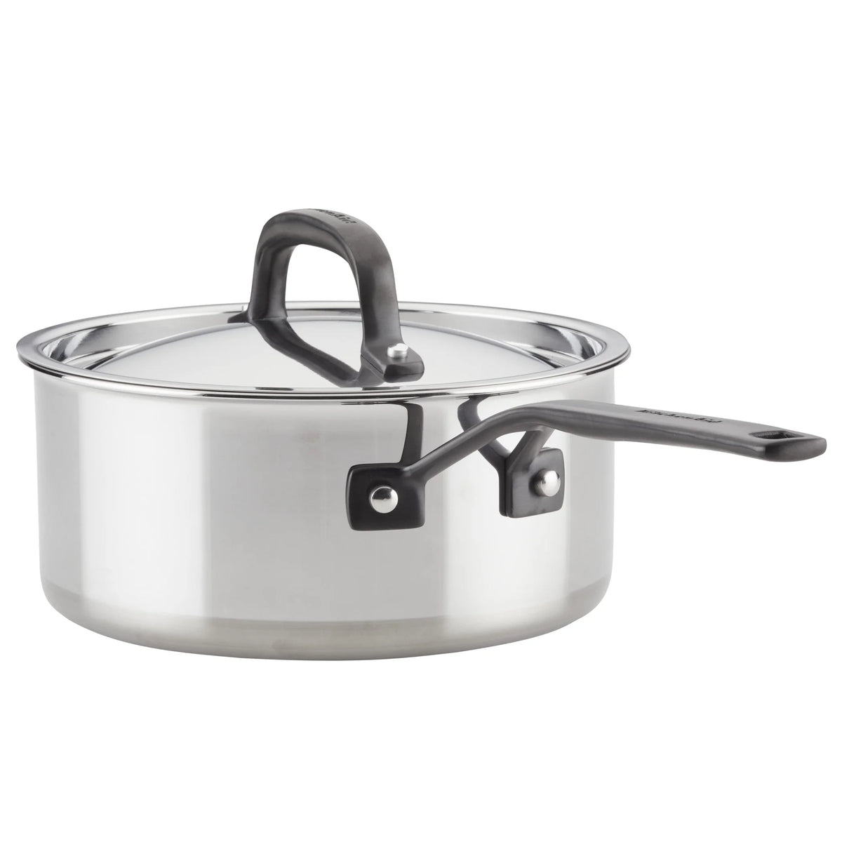 KitchenAid 5-Ply Clad 10 Pcs Stainless Steel Cookware Induction Pots and Pans Set, Dishwasher Safe, Metal Utensil, Broiler and Oven Safe to 500��F, Polished Stainless Steel