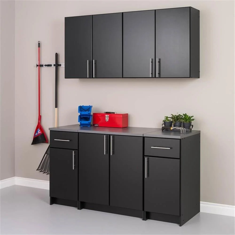 Home Square 2 Piece Wood Wall Cabinet Set in White