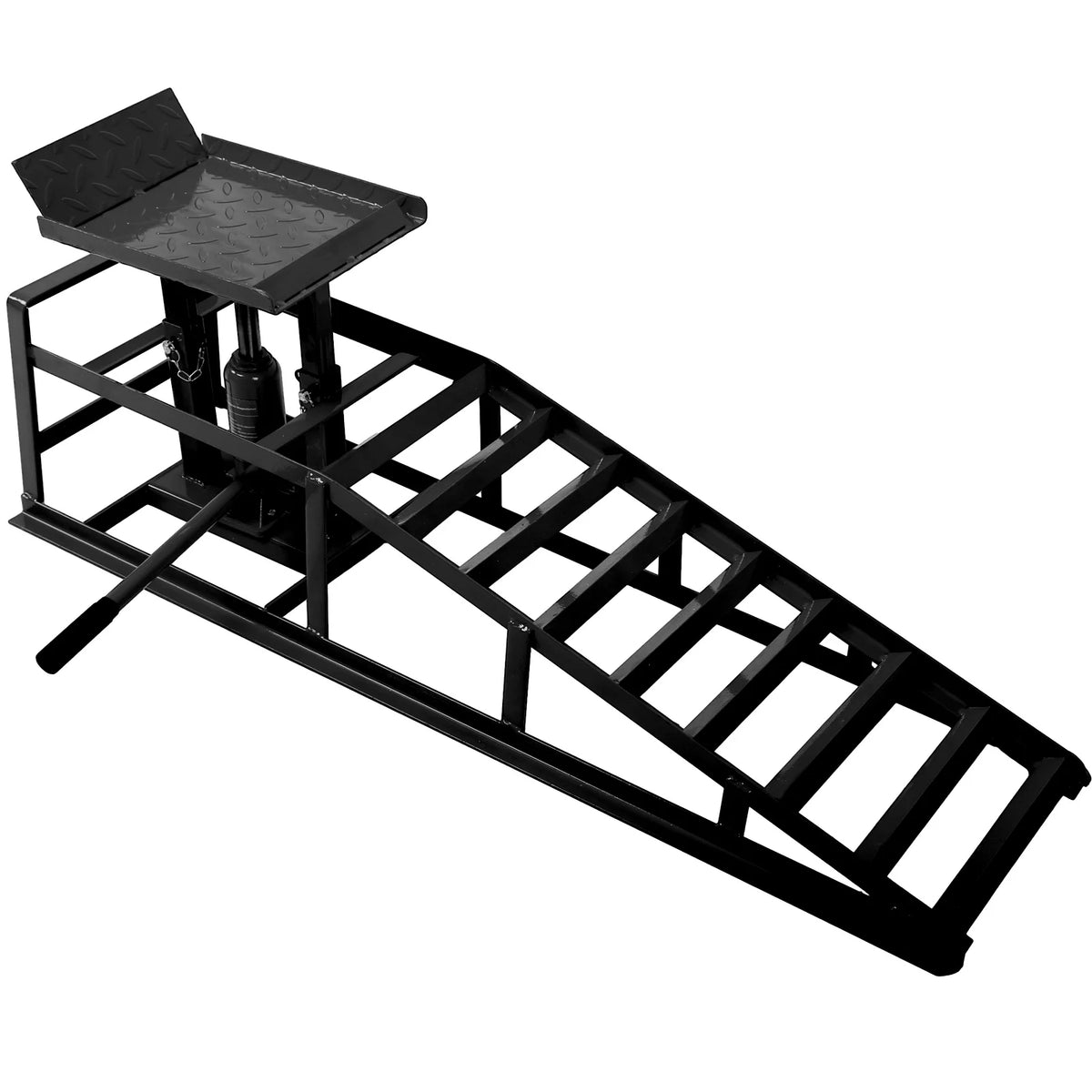 Riedhoff Hydraulic Car Ramps 2 Pack, 11000 LBS Max, Lift Height 9.48" to 16.21", Heavy Duty, Black