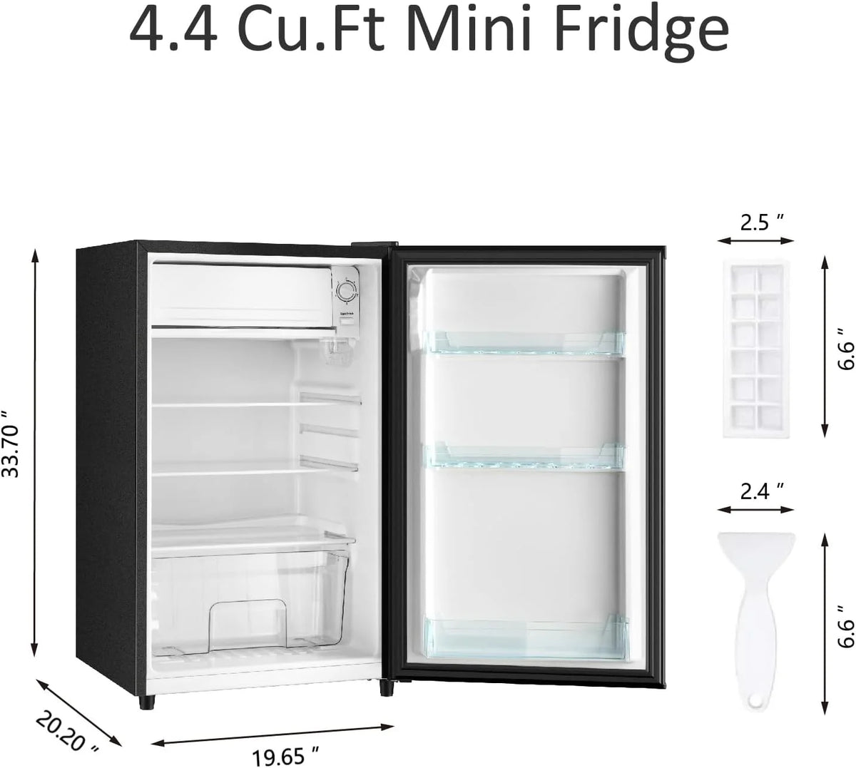 HUMSURE 3.1 Cu.ft Mini Fridge with Freezer, Single Door Compact Refrigerator for Dorm, Office