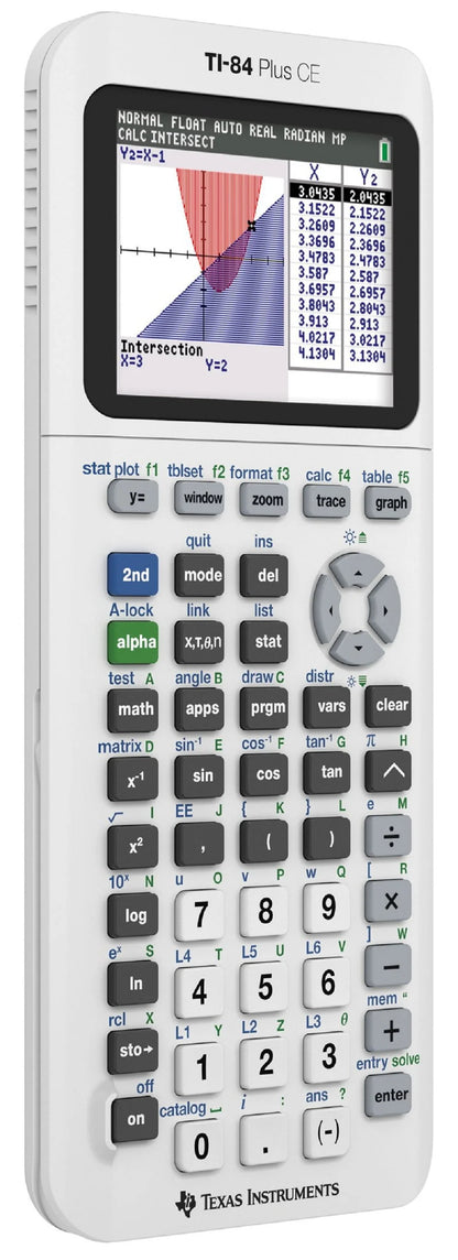 Texas Instruments TI-84 Plus CE Graphing Calculator, White