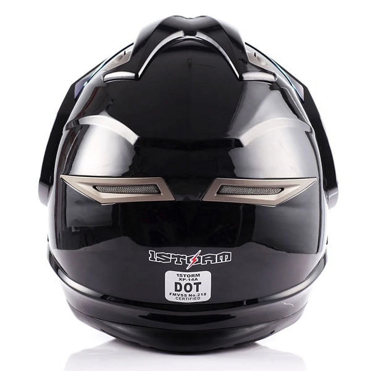 1Storm Dual Sport Helmet Motorcycle HGXP14A Full Face Motocross Off Road Bike + Motorcycle Bluetooth Headset: Matt Black