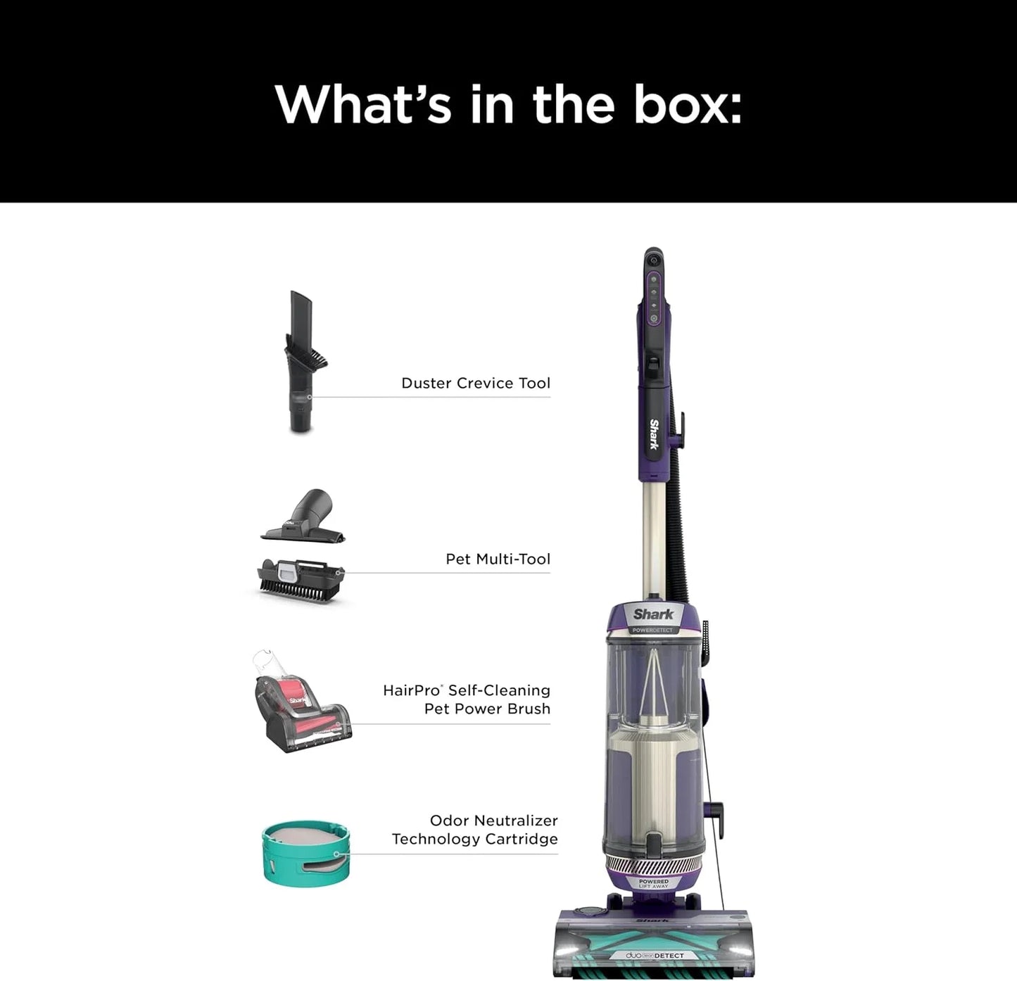 Restored Shark POWERDETECT Upright Vacuum Cleaner with HEPA Filter, Heavy Duty,Powerful Suction for Pet Hair Pickup, DuoClean, Ideal for Carpets & Hardfloors, AZ4002 (Certified)(Refurbished)