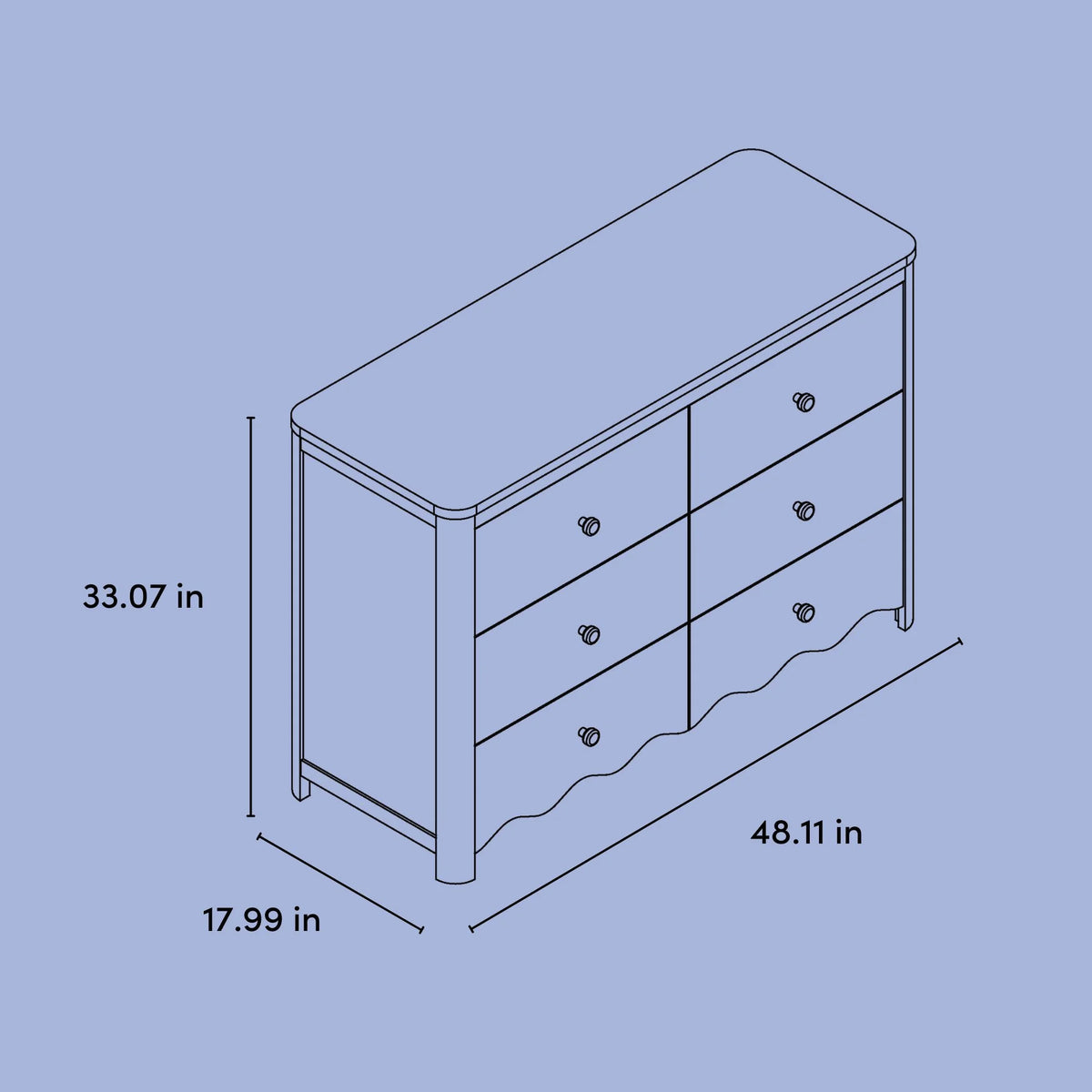 Storkcraft Casablanca 6 Drawer Nursery Dresser, Sage