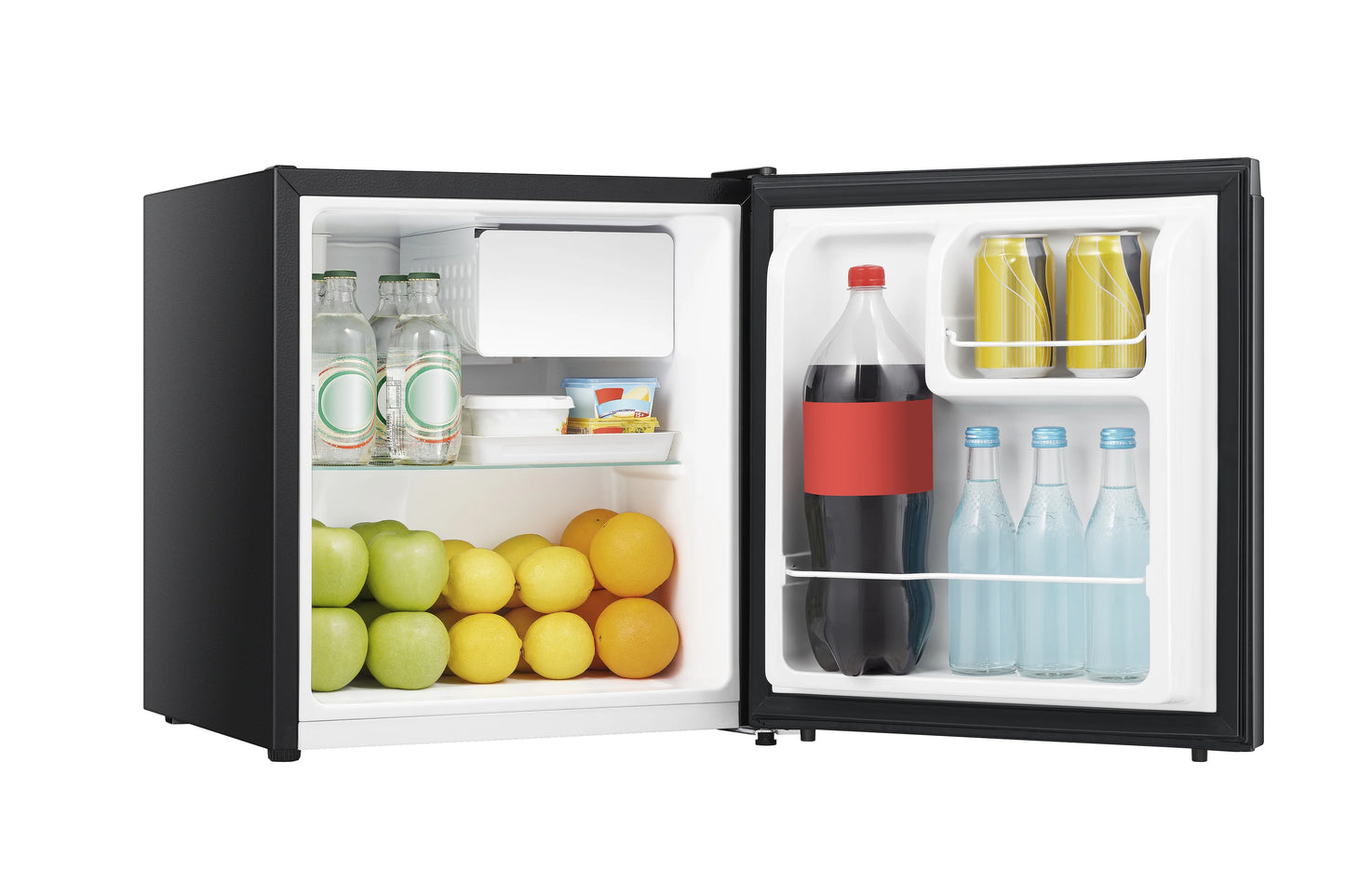 Hisense 1.6 Cu ft Single Door Mini Fridge, Black, Energy Star, 1 Year Warranty, WMS017M6XBE New