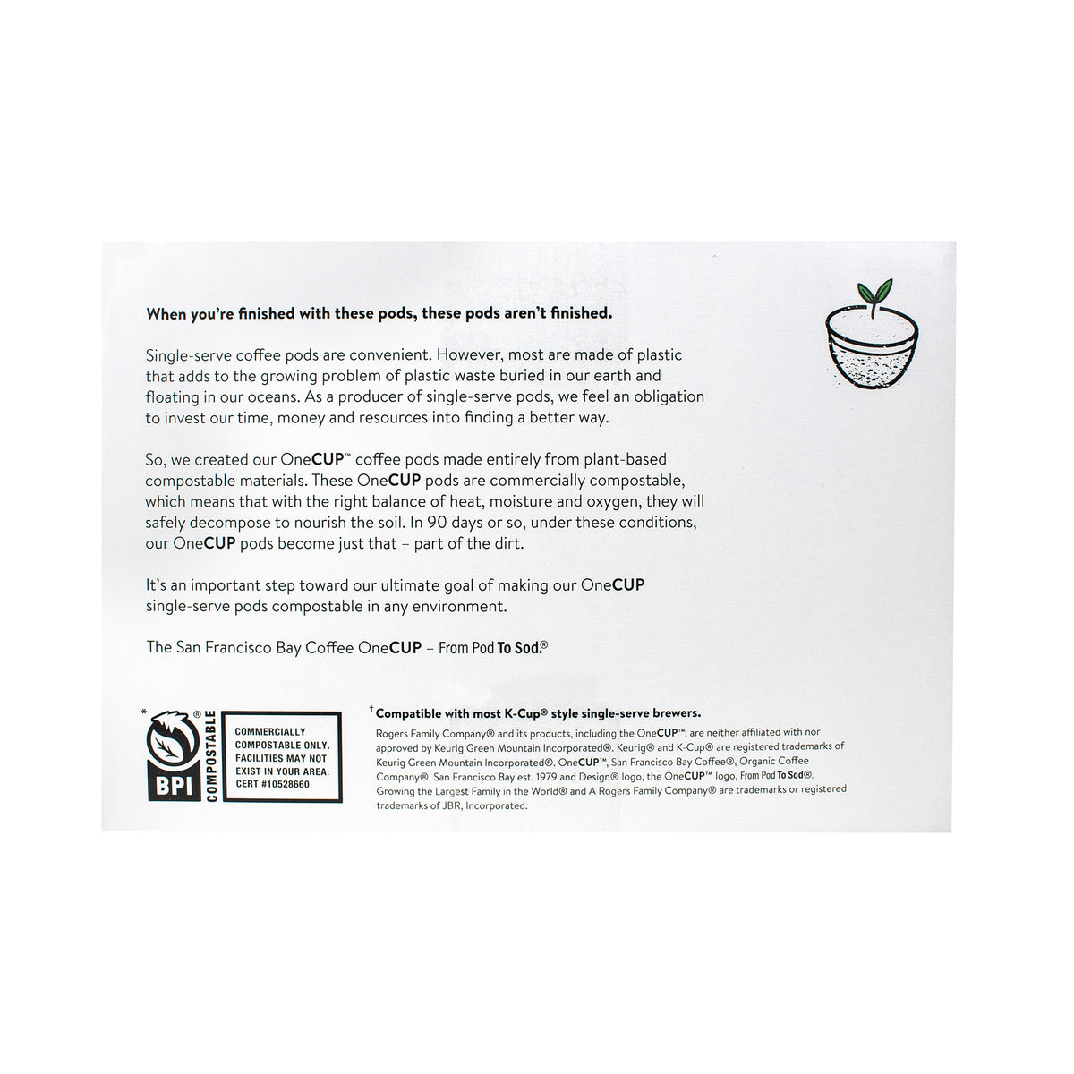 San Francisco Bay Coffee French Roast OneCup, 100-count