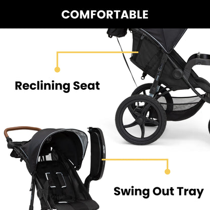 Jeep TurboGlyde Jogging Stroller by Delta Children, Black