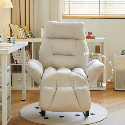 HDUTNGISN Recliner Armchair with Adjustable Backrest,White