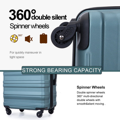 Tripcomp Hardside Luggage Set 3-Piece Set (21/25/29) Lightweight Suitcase 4-Wheeled Suitcase Set(Purple)