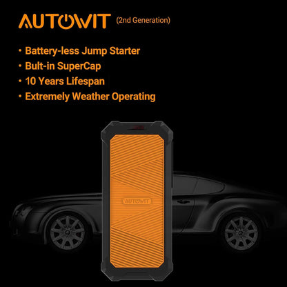 Autowit SuperCap 2 Battery-Less Portable Car Jump Starter with Carrying Case Bulit-in Supercapacitor