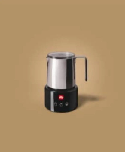 illy Electric Milk Frother- Black & Stainless Steel