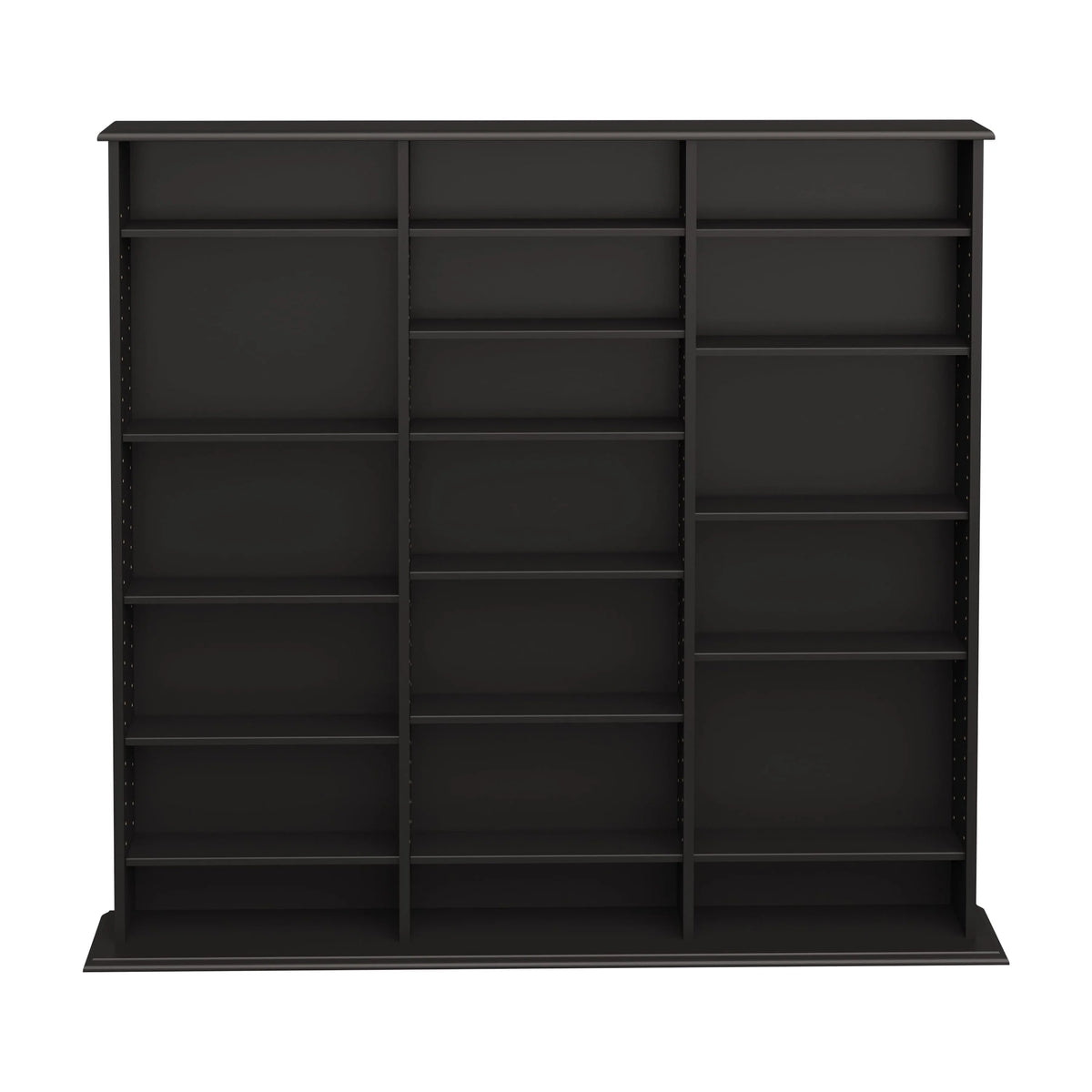 Prepac 51" Triple CD DVD Wall Media Storage Rack in Black