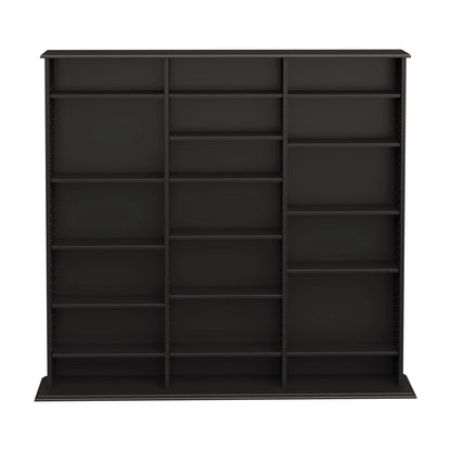 Prepac 51" Triple CD DVD Wall Media Storage Rack in Black