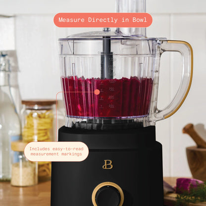 Beautiful 10-Cup Food Processor with Accessories, White Icing by Drew Barrymore
