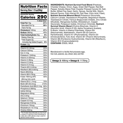 Nutrient Survival Freeze Dried Homestyle Scramble 6-pack (60 Total Servings)